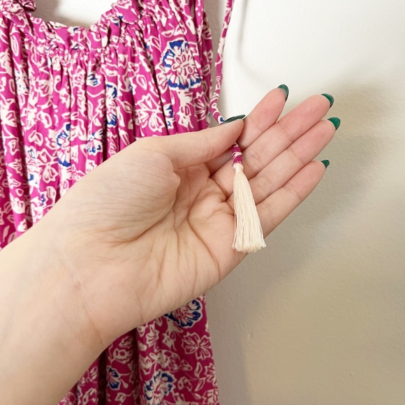 Natalie Martin Jerusha Dress Floral Print Lavendar Pink Floral Silk Small - Picture 6 of 10